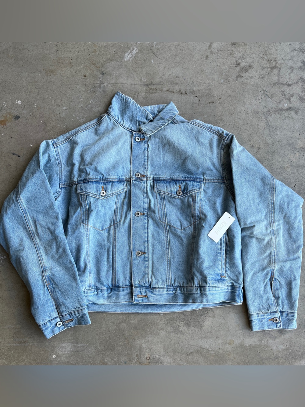 Elwood Light Wash Flannel Lined Denim Jacket